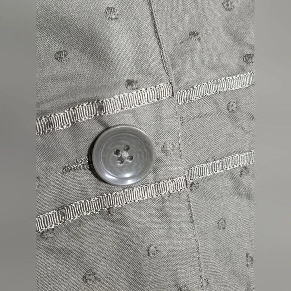 OLD NAVY VINTAGE 100% COTTON Y2K ARMY GREEN JACKET BLAZER W/EMBROIDERY sz S NEW - Picture 11 of 11